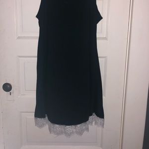Dress with lace at bottom